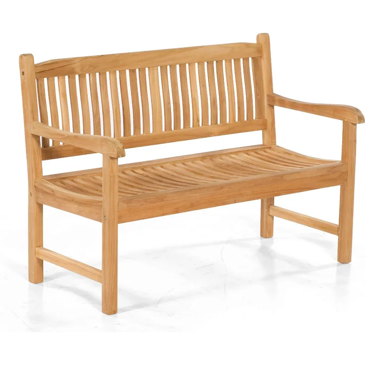 Sonnenpartner Sitzbank Buckingham 130 cm Teakholz Pure 2-Sitzer Bank Gartenbank