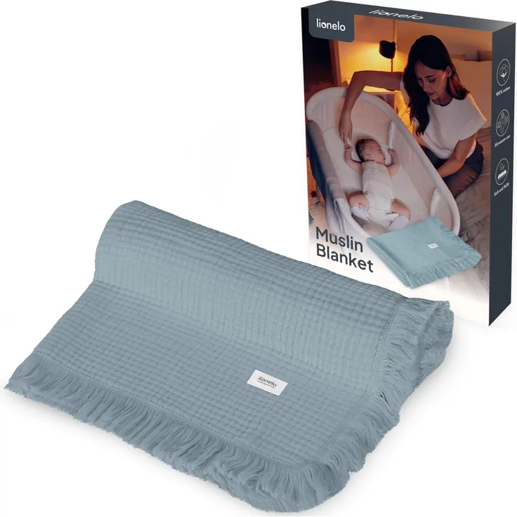 Lionelo Bamboo Blanket, Babydecke Newborn, Kuscheldecke Baby, leichte Bambusdecke, Wickelauflage, 100% Baumwolle, natürlich weich, antibakteriell, hypoallergisch, vom 1. Lebenstag an, 100x75cm (Rosa)