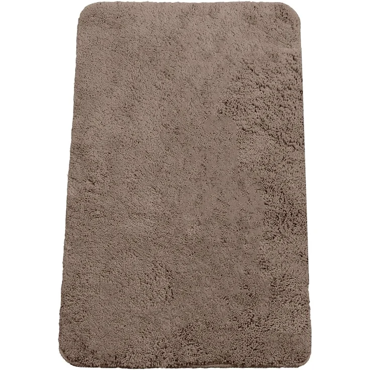 Brandsseller Badematte 60x90 cm Badteppich Badvorleger Badezimmerteppich Duschvorleger Taupe – Bild 1