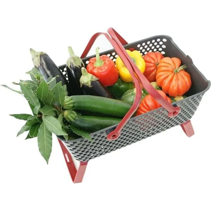 Kajo Erntekorb | grau / kirschrot (15 L) – Bild 2