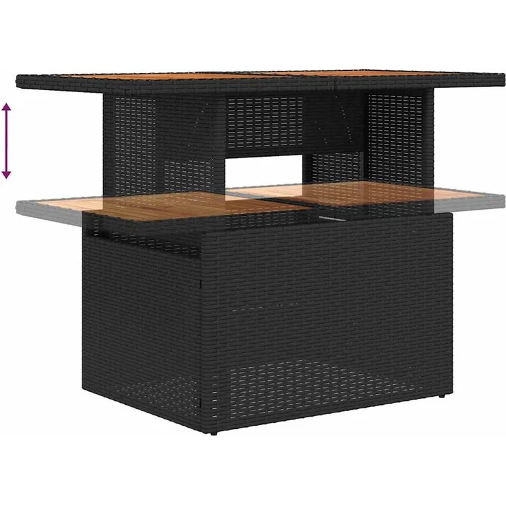 vidaXL Garten Essgruppe mit Kissen 6 pcs Schwarz und Teal 3349717 – Bild 10