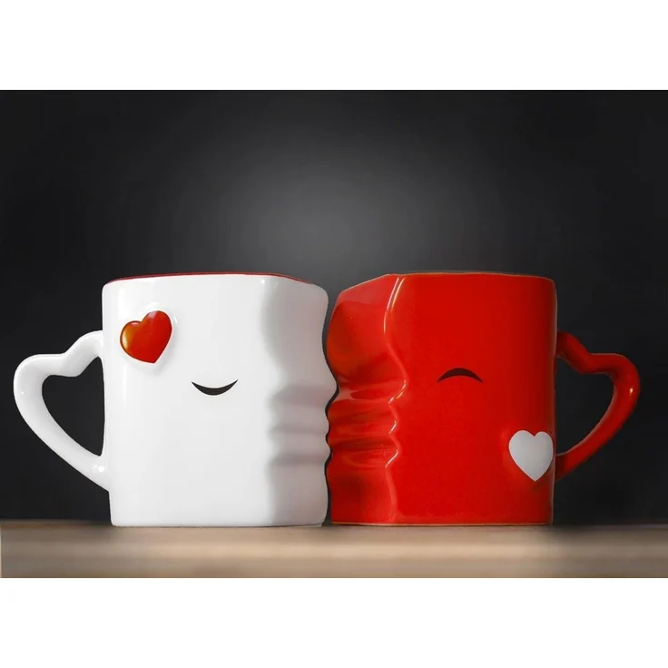 MiaMio Kaffeeservice Küssende Tassen Geschenk Set, Kaffeetassen«, Keramik (2-tlg) – Bild 3