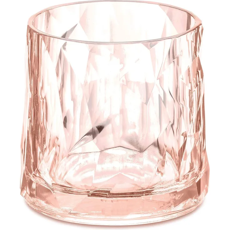 Koziol Club No. 2 Glas, Cocktailglas, Trinkbecher, Trinkglas, Kunststoff, Transparent Rose Quartz, 250 ml, 3402654