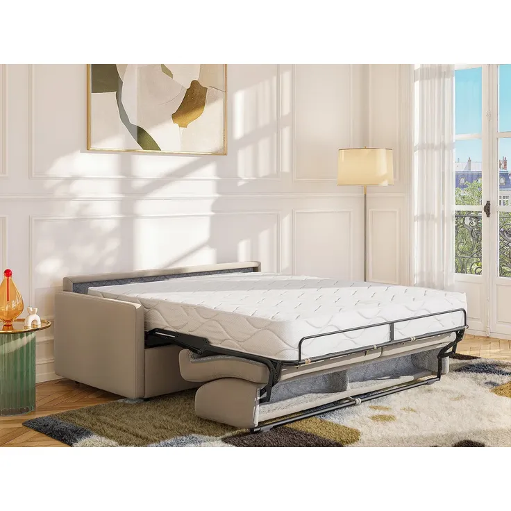 Vente-unique - CALIFE Sofa Stoff Beige - B 223 cm94 cm x H 85 cm x L 150 cm – Bild 2