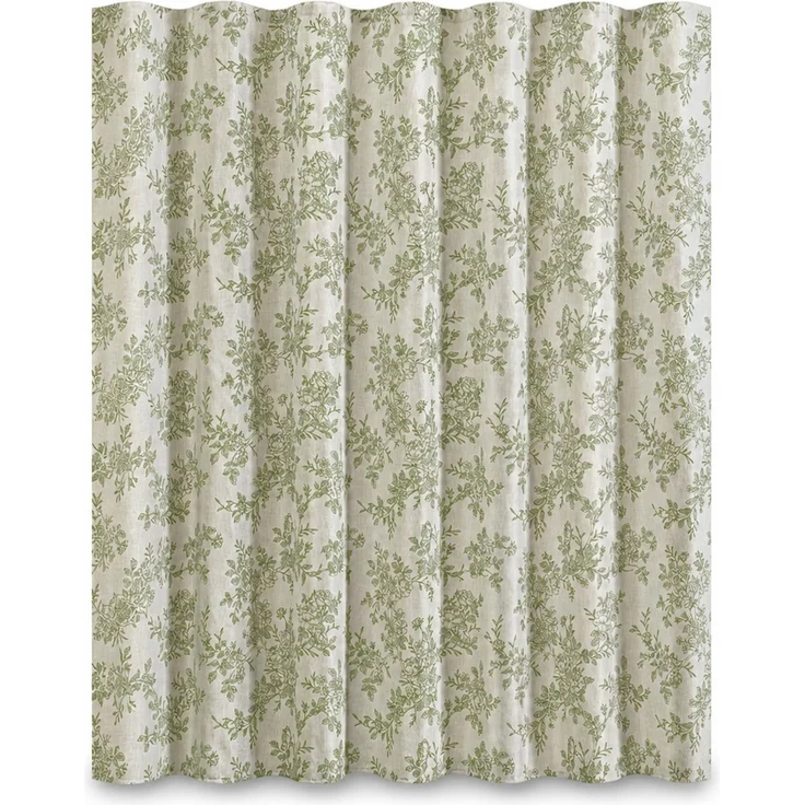 Duschvorhang mit Blumen-Digitaldruck wasserabweisend Grün, 150x180 cm – Bild 1