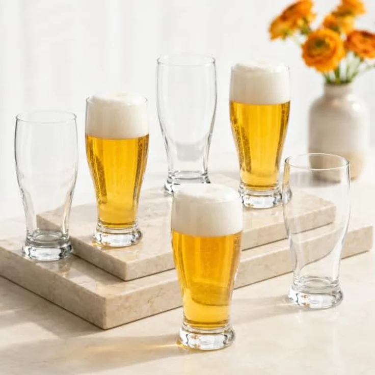 LAV Gläser-Set Brotto Bierglas, 6-tlg, Glas, 6er Set, 565ml, ideal für Biergenuss – Bild 7