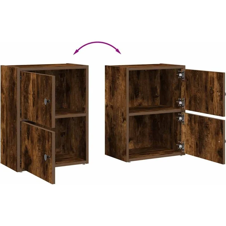 vidaXL Bücherregal Räuchereiche 40x24x52 cm Holzwerkstoff 860359 – Bild 5