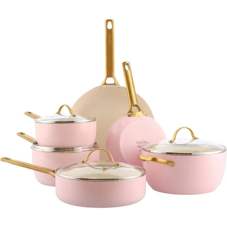 GreenPan Padova Reserve 6 Tlg Topf&Pfannenset Rosa – Bild 1