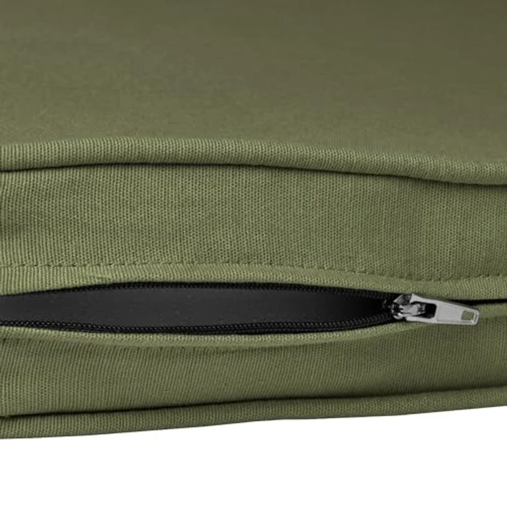 Beautissu Loft BK Bankauflage, 150x48x5cm Olivegrün, komfortable Polsterauflage für Gartenbänke mit abnehmbarem Bezug – Bild 6