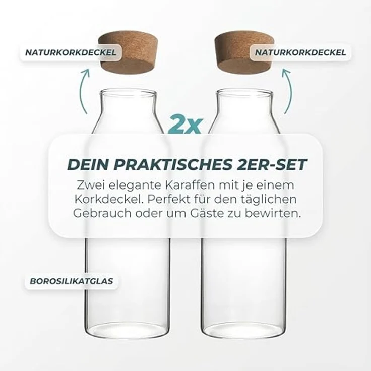 Glaskaraffe Set mit Deckel 10053211_303 – Bild 7