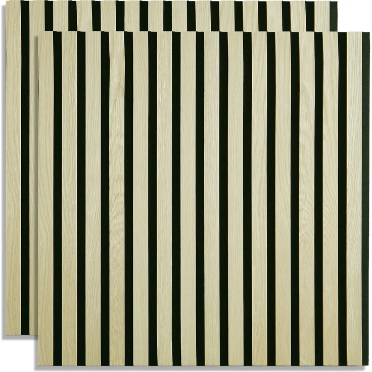 Akustikpaneele Holz 60 x 60 cm 2 Paneele Creme Wandpaneele Deckenpaneele 3D Wandpaneel Wandverkleidung Dekorpaneel