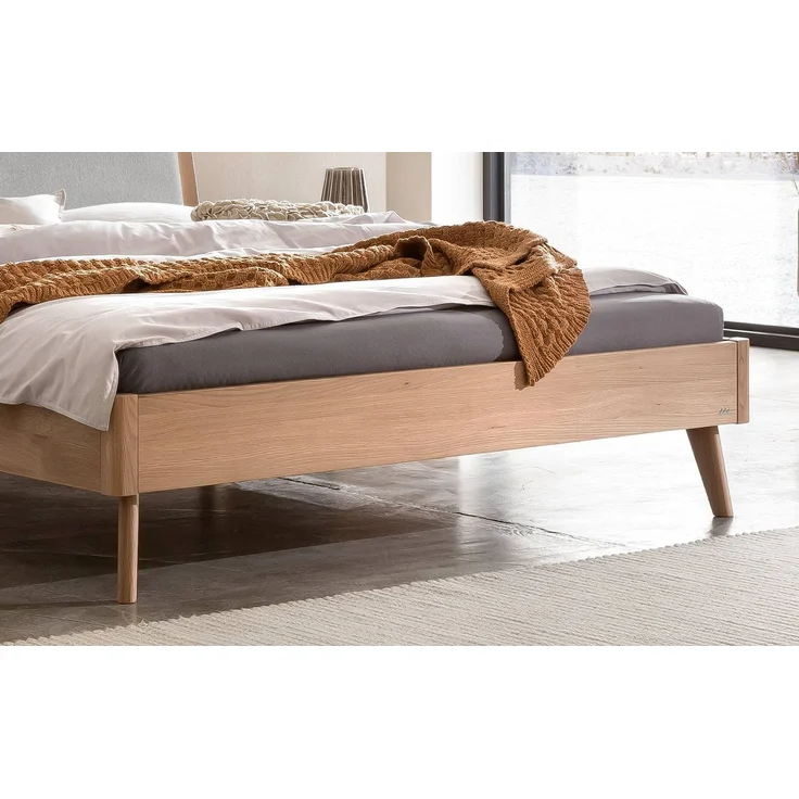 Hasena Bett Fabro Lounge Eiche bright mit Polster-Kopfteil 180x220 cm, Fußhöhe 20 cm – Lounge – Bild 5