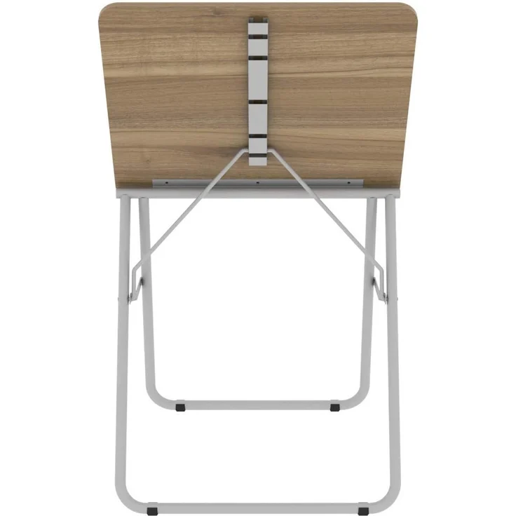 Zeichentisch 80 x 67 x 76 - Metallic-Grau und Walnuss Troia Levira – Bild 5