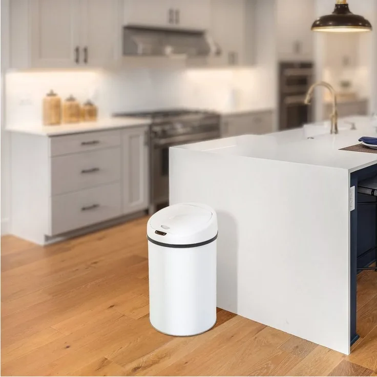 Ribelli Mülleimer Sensor Mülleimer 40L, weiß, Mülleimer Abfalleimer Küche Mülltrennsystem