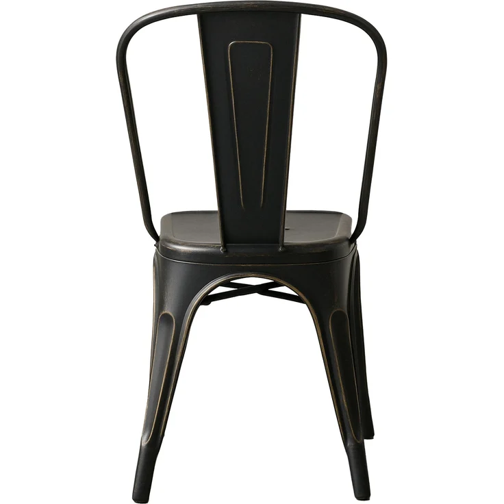 CLP 4er Set Stühle Benedikt aus Metall bis 200 kg belastbar stapelbar,schwarz-gold – Bild 7