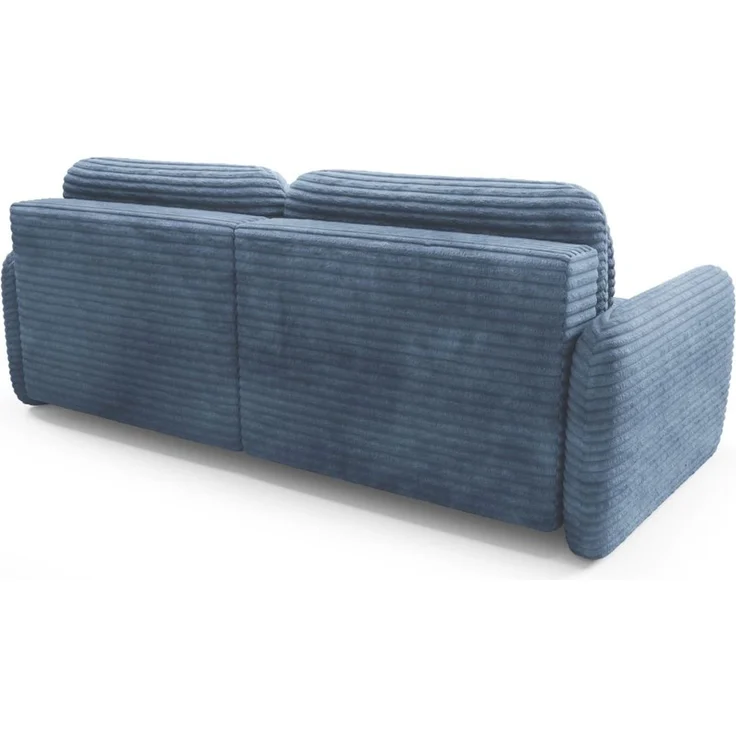 Ecksofa Schlafsofa Sofa SIMONE in Stoff Ambience Blau Ottomane Rechts – Bild 3
