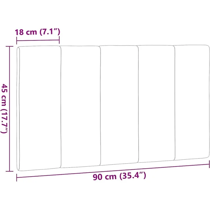 vidaXL Kopfteil-Kissen "Hanko" Blau 90 cm Stoff – Bild 9