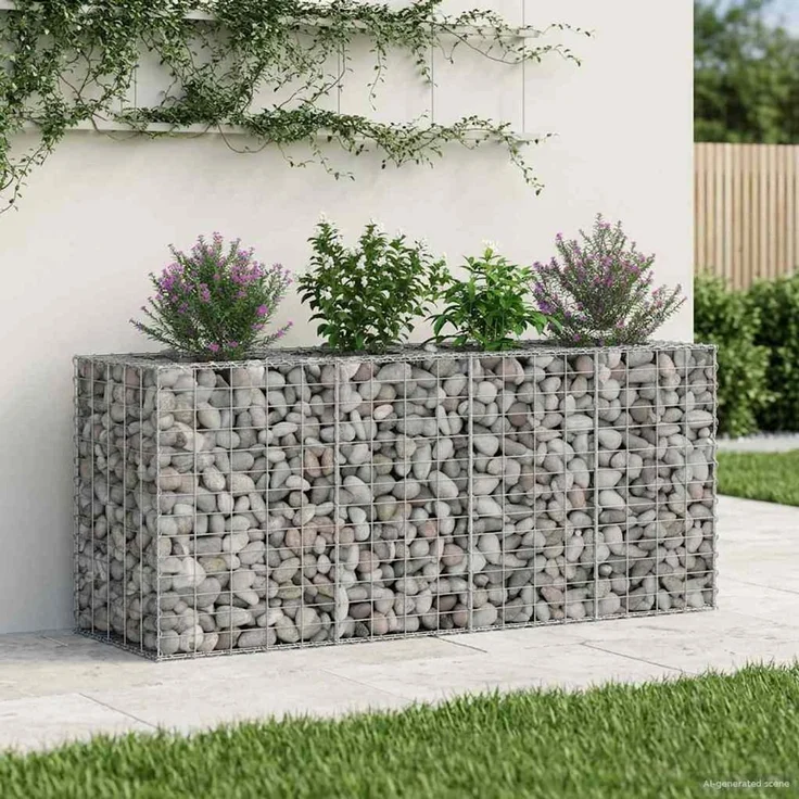vidaXL Gabionen-Hochbeet 170 x 50 x 80 cm Verzinkter Stahl Silber 42033329 – Bild 1