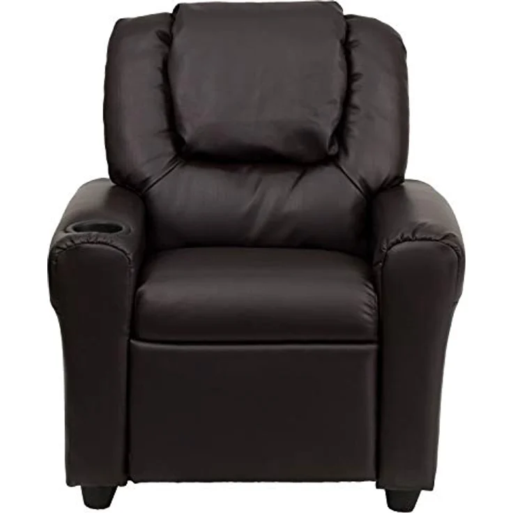 Flash Furniture Kids Recliner with Cup Holder, Leather, Brown LeatherSoft, Set of 1 – Bild 12