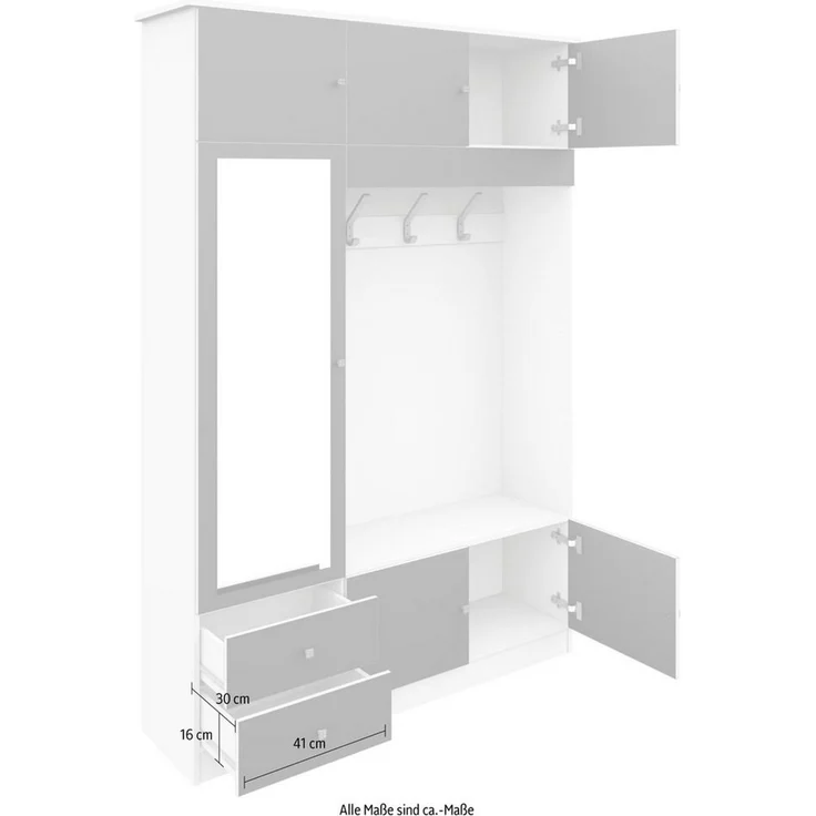 borchardt Möbel Garderobenschrank Kompakta Höhe 202 cm – Bild 3