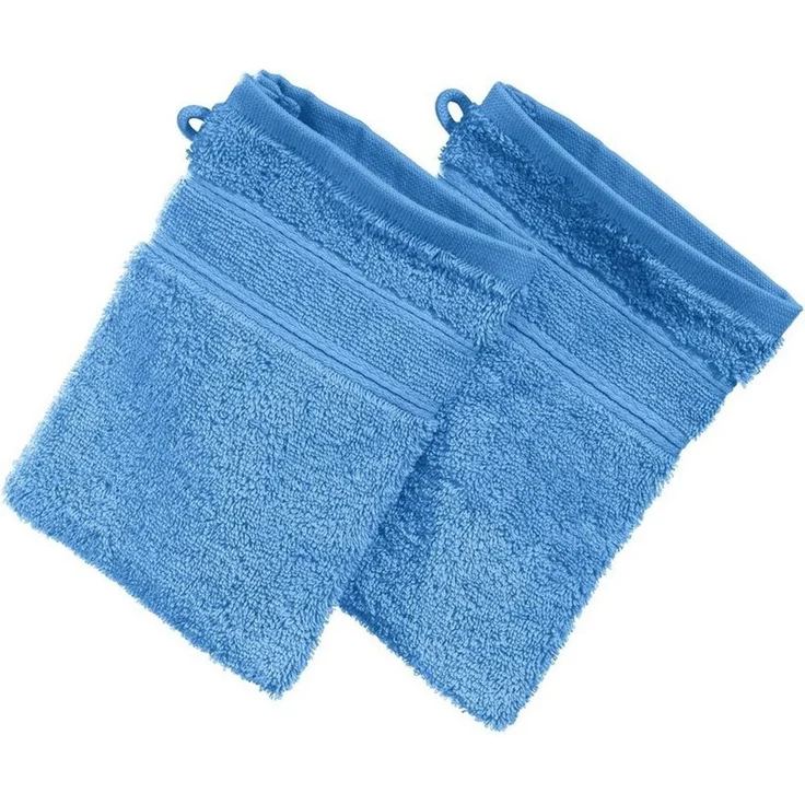 Erwin Müller Waschhandschuh Waschhandschuh "Karlsruhe" 2er-Pack, Frottier, Walk-Frottier Uni – Bild 1