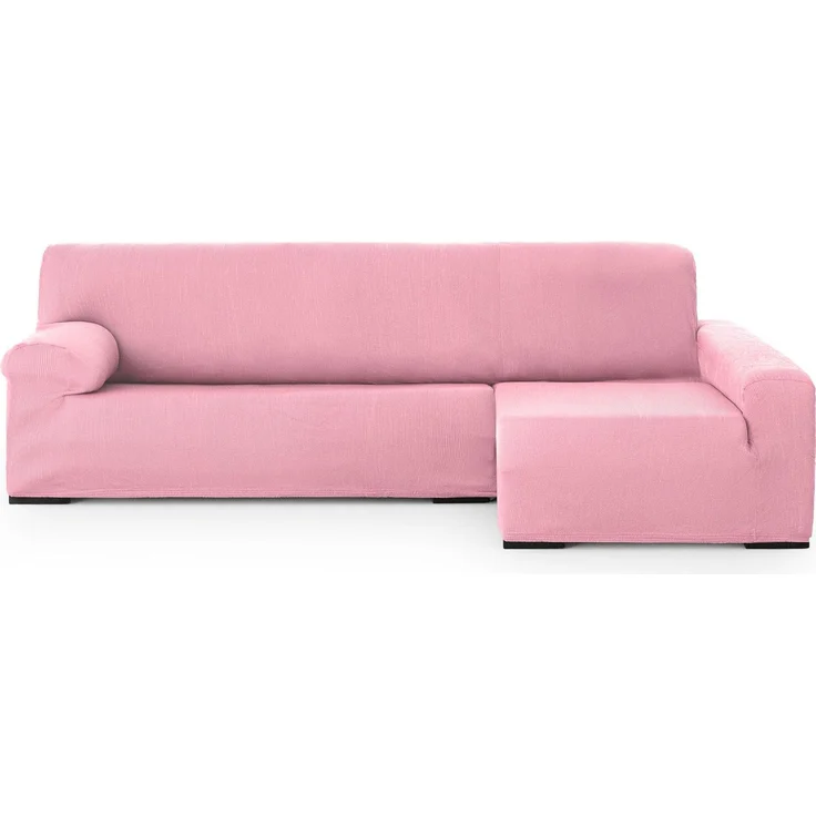ECOMMERC3 Chaiselongue-Sofabezug mit langem Arm rechts, universell und vielseitig – Sofabezug, Rosa, einfach anzubringen, für Rückenlehne, Sitz und Armlehnen