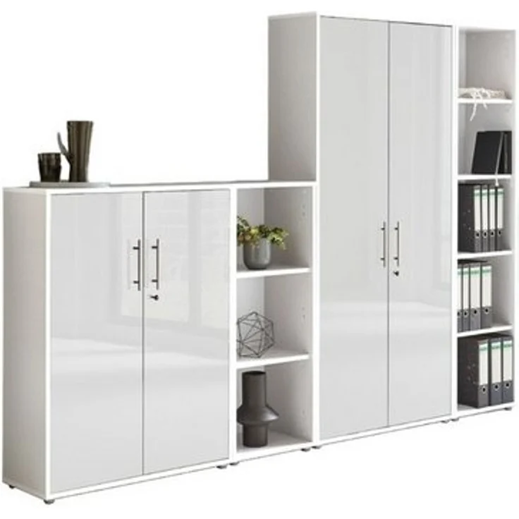 BMG Möbel Aktenschrank Office Edition 4 (Schrankwand Set, 4tlg) abschließbar, matt oder Hochglanz lackiert – Bild 4
