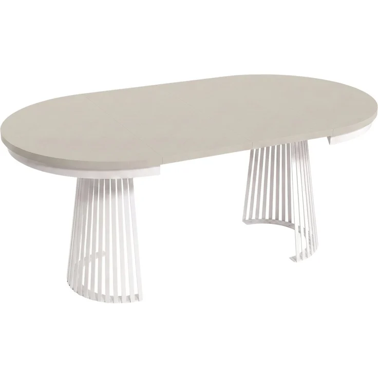 Beautysofa Esstisch Lumi im Loft-Stil, ausziehbar Ø 100–180 cm (hitze- und verfärbung beständig, Metallbeinen), verschiedene Farben – Bild 4