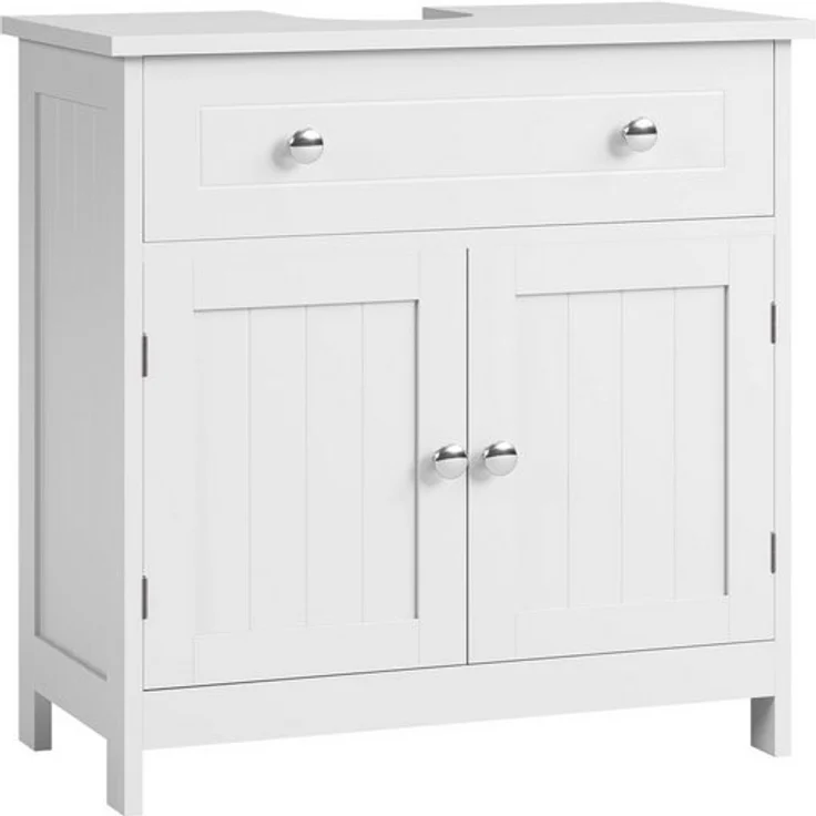 MSMASK Waschbeckenunterschrank mit Unterschrank 2 Türen Schulade 30T x 60B x 60.2H weiß – Bild 4