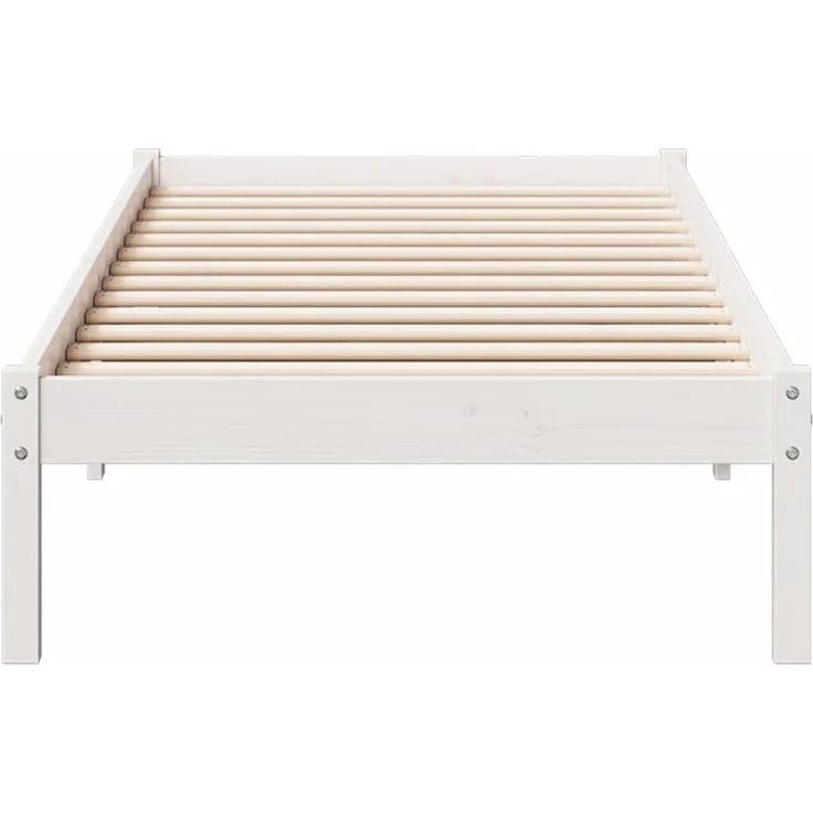 vidaXL Massivholzbett Extra Lang ohne Matratze Weiß 80x220 Kiefernholz 852415 – Bild 3