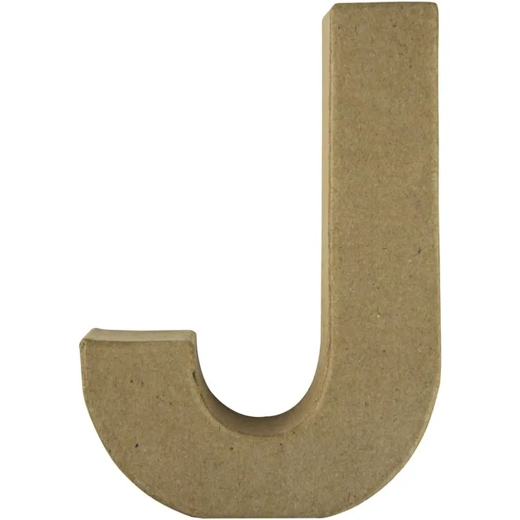 Pappmaché Buchstabe JFSC Recycled 100%, 15x10,5x3cm