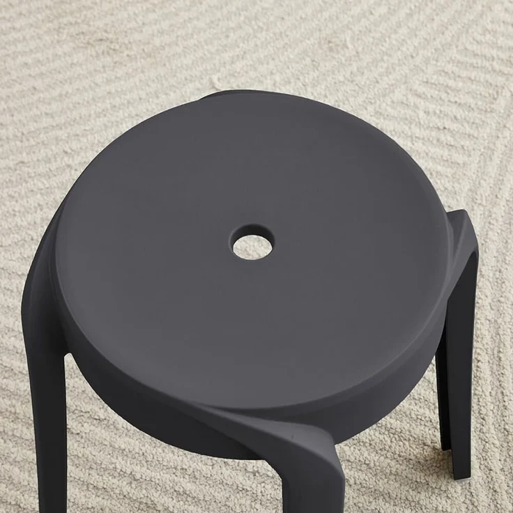 Home Deluxe Hocker NIVO - Schwarz, Polypropylen, 33 x45 x33 cm – Bild 5