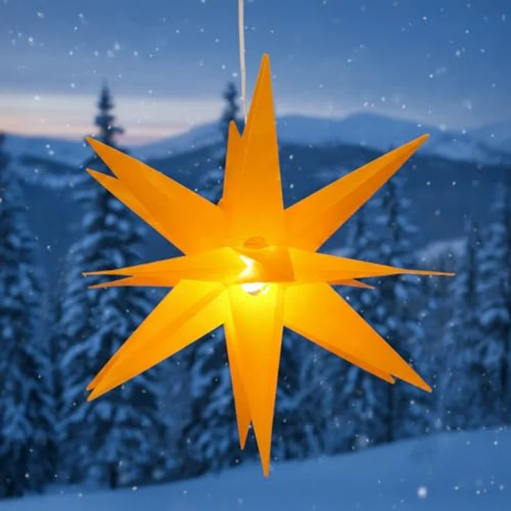 Guru-Shop LED-Stern für außen 3D Außenstern Kaspar, Weihnachtsstern,., Leuchtmittel inklusive – Bild 2