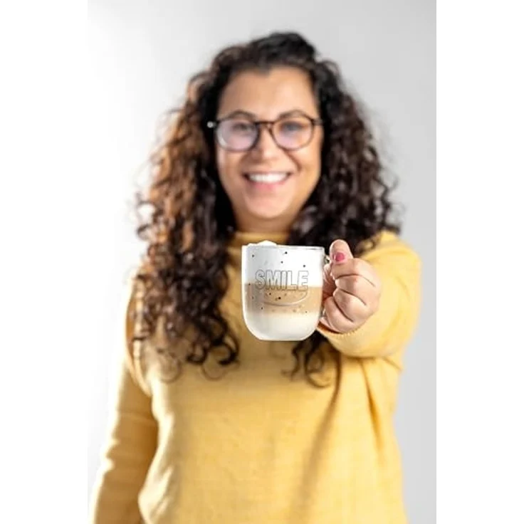 LEONARDO Tasse Becher "SMILE", 4er-Set, UFFICIO, 4-tlg, Glas, spülmaschinengeeignet – Bild 5