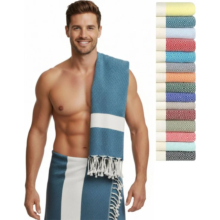 furora HOLIDAY Saunatuch Saunahandtuch Saunatuch Damen + Herren, Hamamtuch groß 100x200 XXL – Bild 1