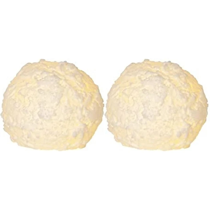 Schneeball-Kerzen Snowball 3er Set Echtwachs Batterie Timer Ø 8cm – Bild 1