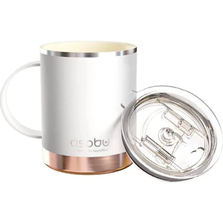 Asobu Ultimate isolierter Kaffeebecher aus Edelsthal & Keramik weiß