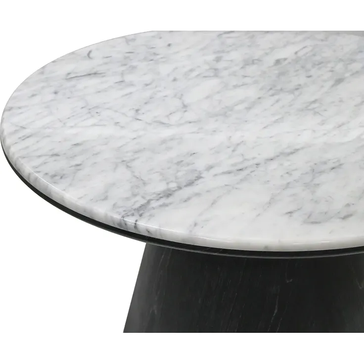 Vente-unique - SADURA Couchtisch Marmor SchwarzWeiß - B 80 cm x H 42 cm x L 80 cm – Bild 3