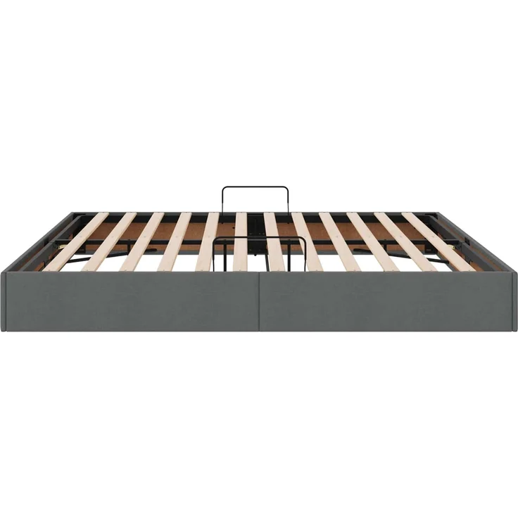 vidaXL Ottoman Bettgestell mit Speicher Dunkelgrau 200 x 200 cm Stoff 3442845 – Bild 8