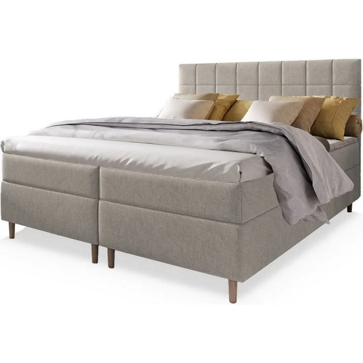 Masseno Boxbett IBIZA 160x200 cm mit Bonell Matratze und Topper