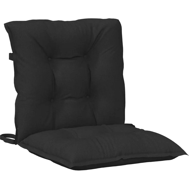 vidaXL Niedriglehner Stuhlkissen Set 2 pcs Melange Schwarz 4002400 – Bild 6