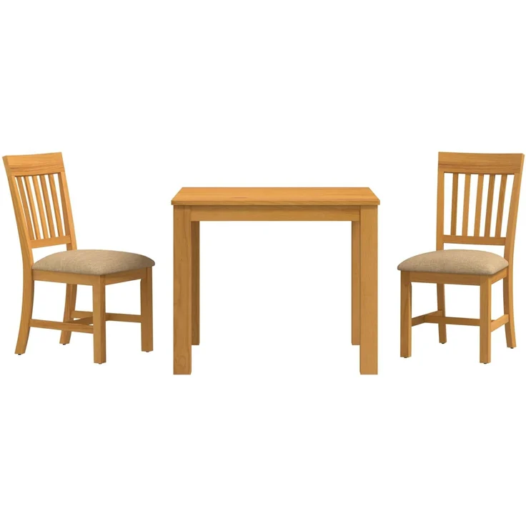 vidaXL Essgruppe DEVENTER 3 stk. Beige 90 x 90 x 75 cm 3430315 – Bild 2