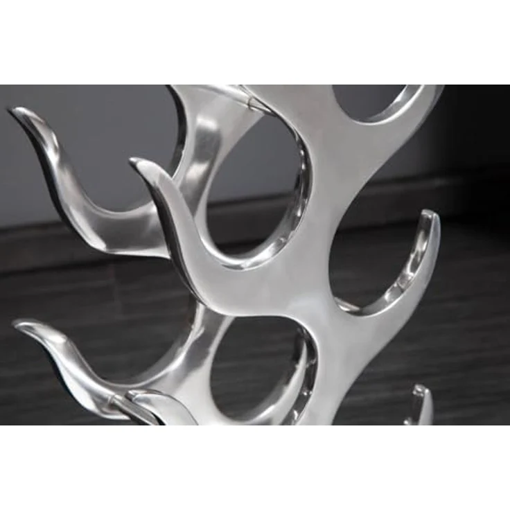 riess-ambiente Weinregal FLAME 93cm silber, Metall · Flaschenregal · Modern Design · für 9 Flaschen – Bild 6