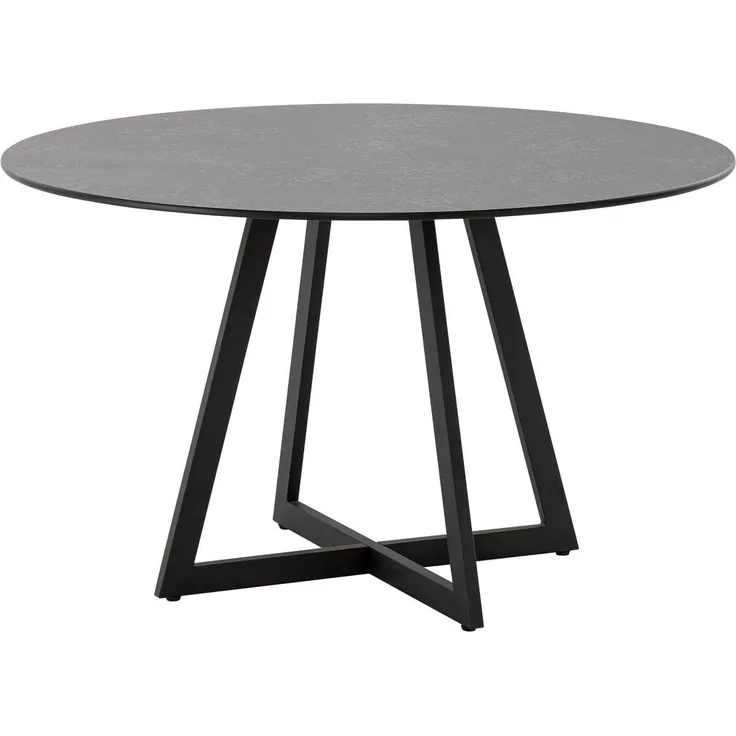 XXXL Gartentisch Anthrazit, rund, eckig, aus Metall, X-Form, 125x74x125 cm, wetterfest, wetterbeständig