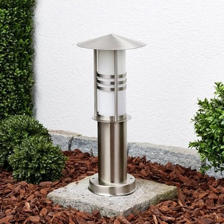 Lindby Außen-Stehlampe Erina, Edelstahl Alu IP44, 1x23 W – Bild 4