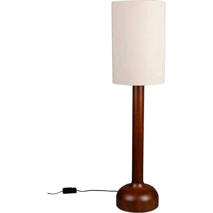 DutchBone Stehlampe Jones mit Gestell aus Gummibaumholz in Beige 35x35x140 cm – Bild 1