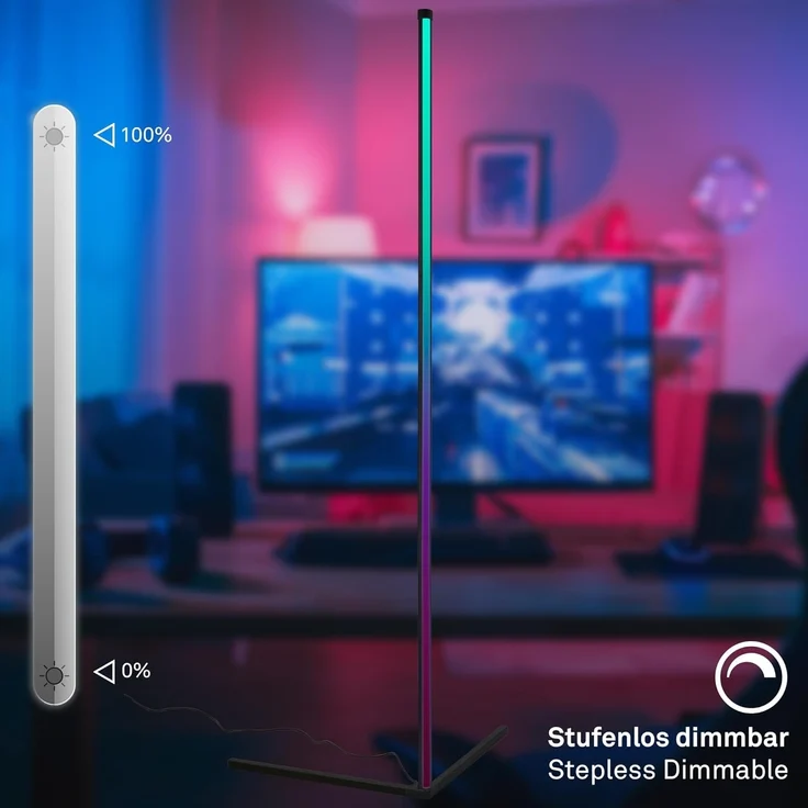 Briloner Leuchten Stehlampe Stehleuchte REMSA – Bild 3