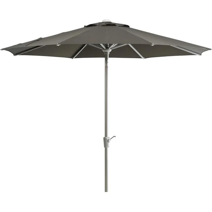 Sonnenschirm Abriola von Brafab aus Aluminium und Polyester, neigbar, rund, Schwarz, Ø 270 cm – Bild 2