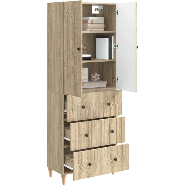 vidaXL Schrankset 2 pcs 66 x 34,5 x 90 cm Holzwerkstoff 3416459 – Bild 2