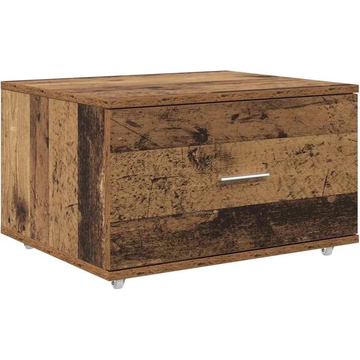 vidaXL Schubladenschrank Mit Rad Altholz 55 x 45 x 31 cm 869312 – Bild 2